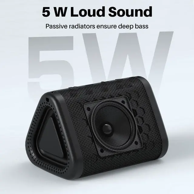 Alt view image 2 of 7 - Portable Bluetooth Speaker Wireless, IPX7 Small Shower Speaker Waterproof, 15H Playing Time, Loud and Stereo Sound with Bass, TWS Pairing for Party, Camping, Travel, Black