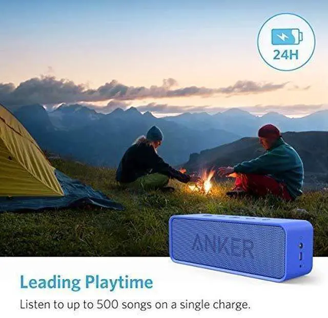 Alt view image 5 of 7 - Anker Soundcore Portable Bluetooth Speaker - Ideal for Travel, 24-Hour Playtime, 66-Feet Range, Dual-Driver, Portable Wireless SpeakerSuperior Sound, Low Distortion, Built-in Mic -Blue