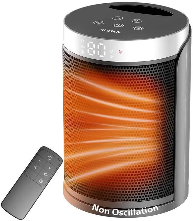 Main image of Space Heater, AUBKN Small Portable Electric Heaters for Indoor Use with Thermostat and Remote,12H Timer, 5 Mode, 1500W PTC Ceramic Fast Safety Heat for Office Bedroom Home