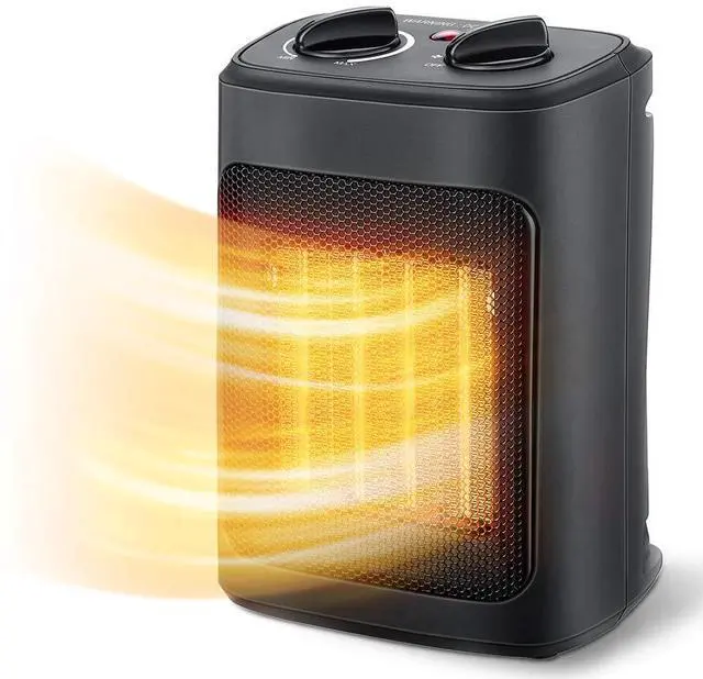 Main image of Space Heater, 1500W Electric Heaters Indoor Portable with Thermostat, PTC Fast Heating Ceramic Room Small Heater with Heating and Fan Modes for Bedroom, Office and Indoor Use