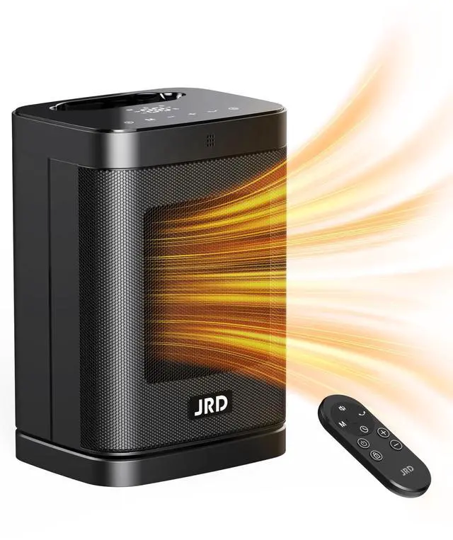 Main image of JRD Space Heater, 2025 Upgraded Portable Electric Heaters for Indoor Use with Thermostat and Remote, LED Touch-screen, 12H Timer, 3 Mode, 1500W PTC Ceramic Fast Safety Heat for Office Home