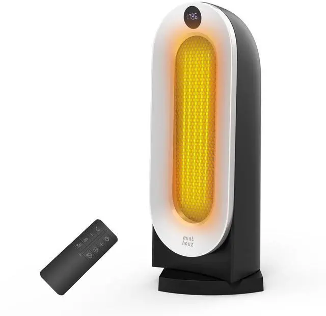 Main image of Space Heater, 1500W Portable Electric Heaters for Indoor Use, 3 Heat Settings with ECO Mode, 70° Oscillating with Remote, Safety Protection, 12H Timer Heater for Bedroom, Large Room, Office