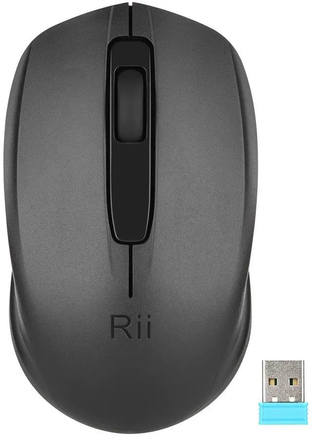 Main image of Rii Wireless Noiseless Mouse,2.4G Portable Computer Mice for PC, Laptop, Windows,Office Included Wireless USB dongle (Silent(Black)-New)