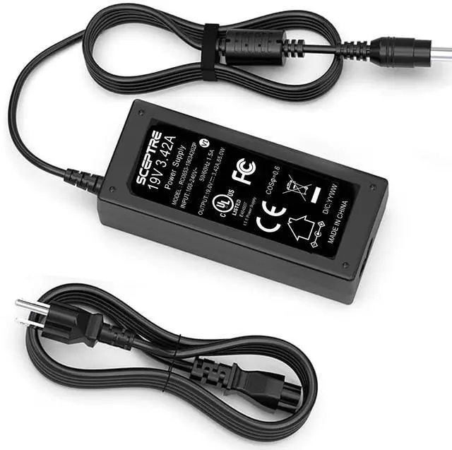 Main image of Kado Power Adapter 19V-3.42A 7.5mm x 5.0mm AC/DC Power Cord Genuine Parts Made for Sceptre Monitor E248B-FWN240W C305B-200UN1T.1 C305B-FUN200W C305B-FUN200W1 E305B-FU200T C345B-QUT168
