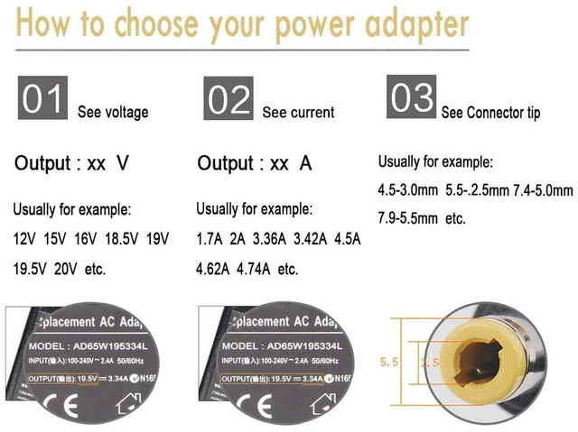 Alt view image 4 of 7 - AC Doctor INC 19V 4.74A 90W Universal AC Power Adapter Laptop Charger Replacement for Lenovo HP Toshiba ASUS IBM New 5.5x2.5mm