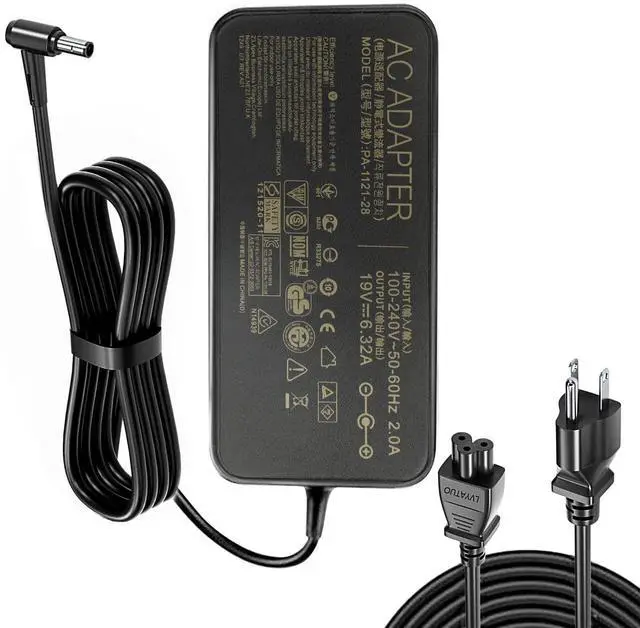 Main image of 19V 6.32A 120W AC Adapter Fit for Asus FX504 UX510UW N56J N56VM N56VZ N750 N500 G50 N53S N55 Laptop, A15-120P1A PA-1121-28 Charger