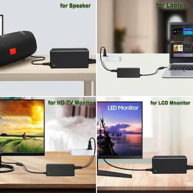 Alt view image 5 of 7 - Power Supply DC 19V 3.42A 65W Laptop Charger 100-240V 50-60Hz AC Adapter, Compatible for 19 Volt Acer Asus HP Toshiba Samsung Laptop, LG LCD Monitor, Soundbar & More with 10 Replaceable Tips.