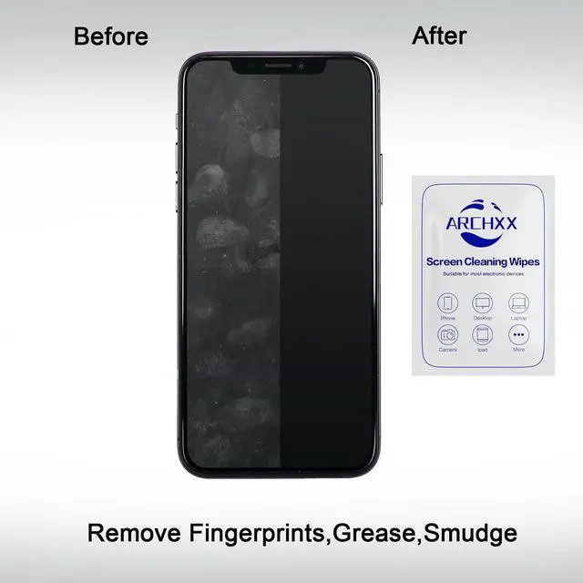 Alt view image 4 of 7 - ARCHXX Screen Wipes for Electronics, 120 Count 6"x6" Pre-Moistened Screen Cleaner for Screens, Computer,Laptop,Tablet,Phone,Monitor,Car Screen Cleaner, Lens Wipes Individually Wrapped