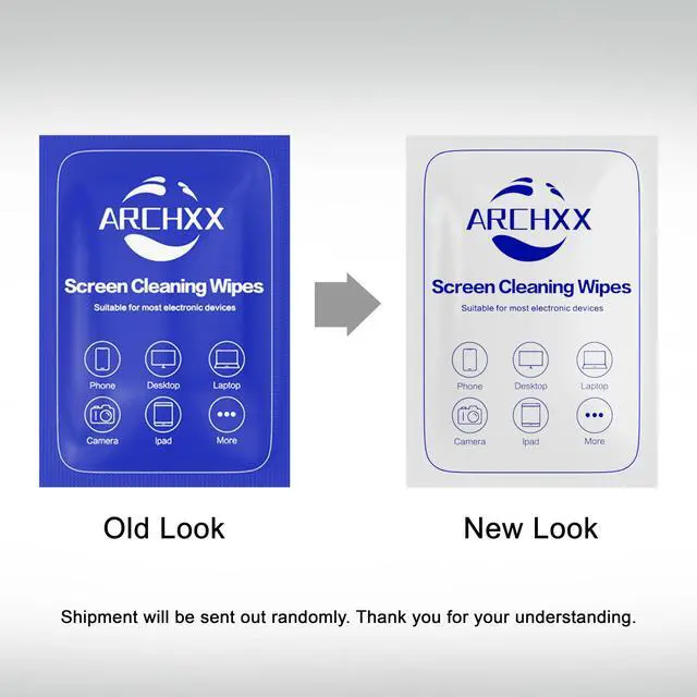 Alt view image 2 of 7 - ARCHXX Screen Wipes for Electronics, 120 Count 6"x6" Pre-Moistened Screen Cleaner for Screens, Computer,Laptop,Tablet,Phone,Monitor,Car Screen Cleaner, Lens Wipes Individually Wrapped