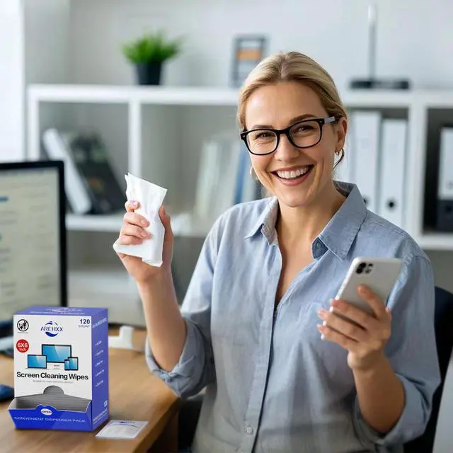 Alt view image 5 of 7 - ARCHXX Screen Wipes for Electronics, 120 Count 6"x6" Pre-Moistened Screen Cleaner for Screens, Computer,Laptop,Tablet,Phone,Monitor,Car Screen Cleaner, Lens Wipes Individually Wrapped