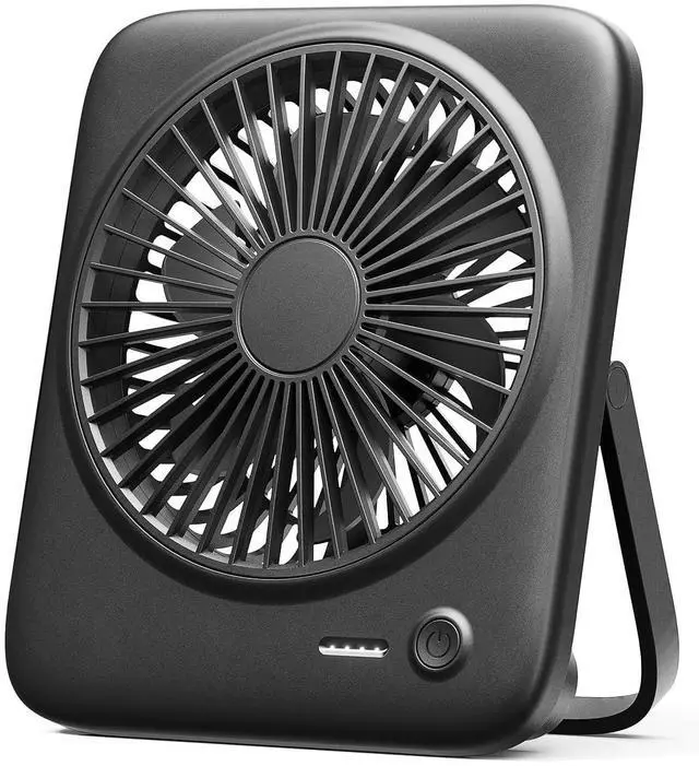 Main image of Personal Portable Desk Fan Battery Powered, 4000mAh Small USB Rechargeable Portable Fans Battery Operated for Travel Sleeping Bedroom Office Home Table, Cordless Quiet 4-Speed 6.5 Inch (Black)