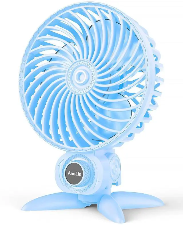 Main image of USB Small Fan, Desk Fans with CVT Variable Speeds, Strong Cooling Airflow, Quiet Portable, Desktop Mini Personal Fan for Room, Home,Office, Bedroom-USB Powered (Blue)