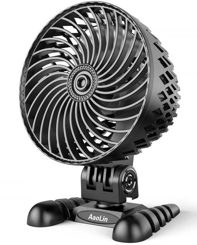 Main image of USB Desk Fan, Table Fan with CVT Variable Speeds, Quiet Portable, Desktop Mini Personal Fan for Room, Home, Office (Black-02)