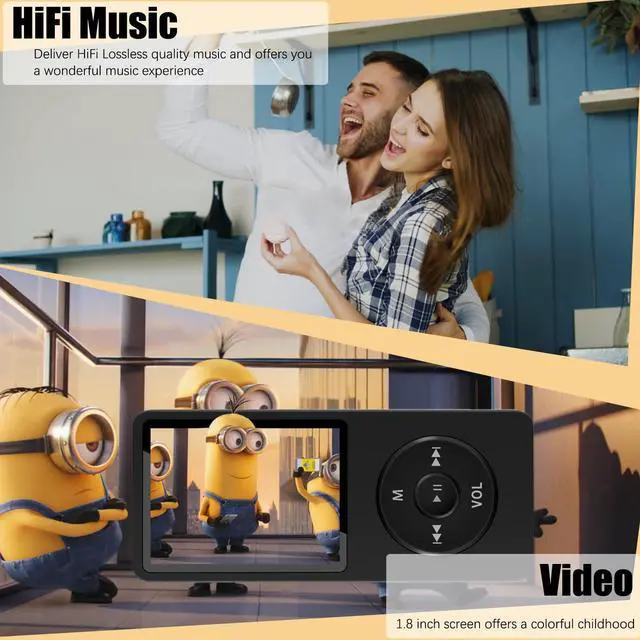 Alt view image 5 of 7 - MP3 Player with Bluetooth and Speaker, 32GB MP3 Music Player, Up to 128GB Storage Extension, Portable and Multifunctional MP3 Players with FM Radio, Inlcuding Earphones, Supports Shuffle Playing