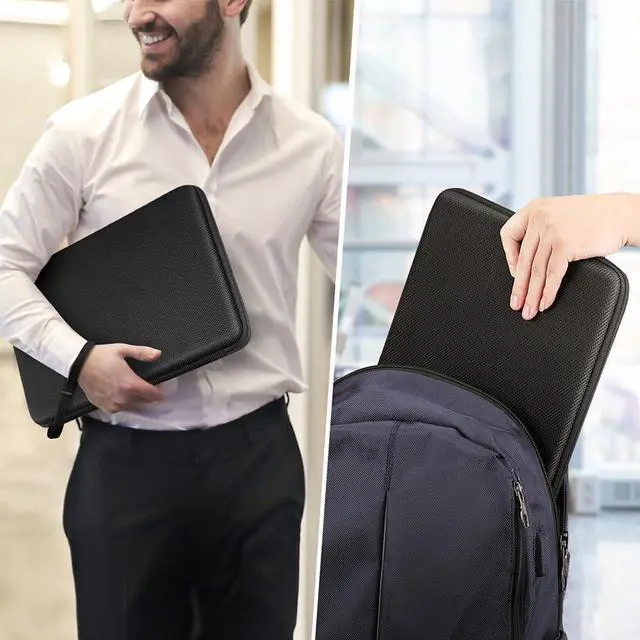 Alt view image 7 of 7 - 15.6-inch Hard Laptop Sleeve Case Compatible with 15.6 Inch Acer Aspire, Shockproof Computer Carrying Case for 15.6 Inch HP Dell Razer Samsung Laptop Chromebook, Black