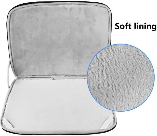 Alt view image 5 of 7 - Laptop Sleeve 15.6 Inch, Durable Shockproof Protective Cover Flip Case Briefcase Carrying Computer Bag Case Compatible with 15.6 Inch HP, ASUS, Lenovo, Acer, Notebook, Computer, Black