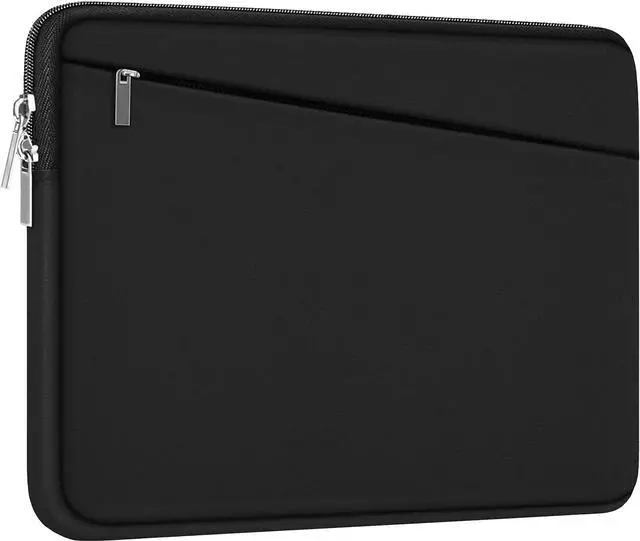 Main image of 15.6 inch Laptop Sleeve, Durable Computer Carrying Bag Protective Case Briefcase Handbag with Front Pocket, Slim Cover for 15-16 Inch HP, Dell, Lenovo, Asus, Notebook, Black