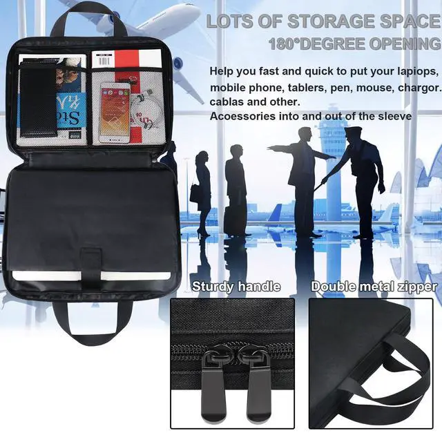 Alt view image 2 of 7 - Laptop Bag Briefcase 15.6 inch, Water Resistant Protective Laptop Sleeve Case Durable Traveling Computer Carrying Bag Compatible for HP, Dell, Acer, Asus, Lenovo, Notebook, Black