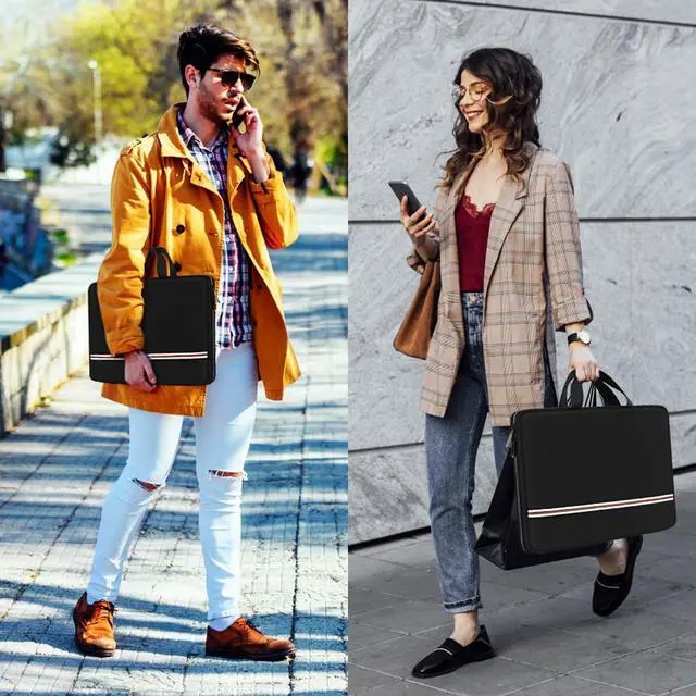 Alt view image 7 of 7 - Laptop Bag Briefcase 15.6 inch, Water Resistant Protective Laptop Sleeve Case Durable Traveling Computer Carrying Bag Compatible for HP, Dell, Acer, Asus, Lenovo, Notebook, Black