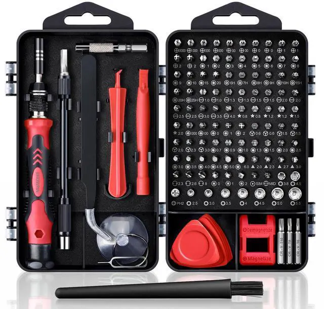 Main image of Precision Screwdriver Set, SHOWPIN 122 in 1 Computer Screwdriver Kit, Laptop Screwdriver Sets with 101 Magnetic Drill Bits, Electronics Tool Kit Compatible for Computer, Tablet, PC, iPhone, PS4 Repair