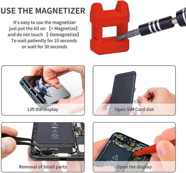 Alt view image 5 of 7 - Precision Screwdriver Set, SHOWPIN 122 in 1 Computer Screwdriver Kit, Laptop Screwdriver Sets with 101 Magnetic Drill Bits, Electronics Tool Kit Compatible for Computer, Tablet, PC, iPhone, PS4 Repair