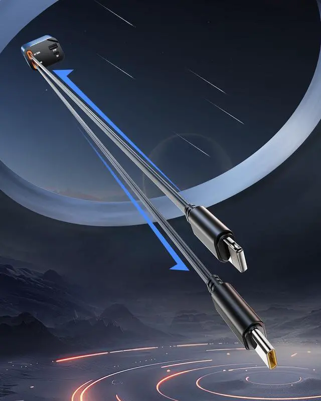 Alt view image 3 of 7 - 4 in 1 Retractable Car Charger, SUPERONE Smaller Fast Car Phone Charger 69W with Cord, USB C and iPhone Car Charger Adapter, Compatible iPhone 17/17 Pro Max/16/15/14/13, Sumsung