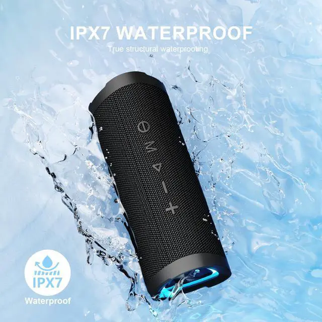 Alt view image 3 of 6 - Bluetooth Speakers, V40 Wireless Portable Speaker V5.0 with 24W Loud Stereo Sound, 24H Playtime, TWS and IPX7 Waterproof, Suitable for Travel,Home & Outdoors, Great Choice for Gift