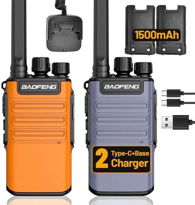 Main image of Walkie Talkies Long Range for Adults,FRS Radios Rechargeable Long Range Walkie Talkie Baofeng BF-V8 Walky Talky Family Walkie-Talkie 1500mAh Battery Flashlight USB Charger for Hiking Camping (2 Pack)