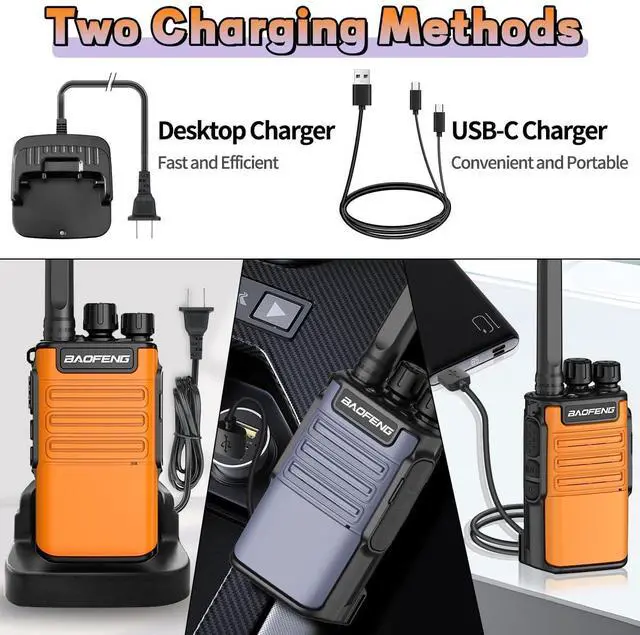 Alt view image 5 of 7 - Walkie Talkies Long Range for Adults,FRS Radios Rechargeable Long Range Walkie Talkie Baofeng BF-V8 Walky Talky Family Walkie-Talkie 1500mAh Battery Flashlight USB Charger for Hiking Camping (2 Pack)