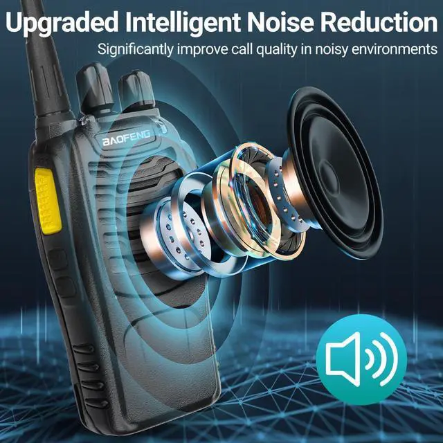 Alt view image 3 of 7 - Walkie Talkies Long Range for Adults with Earpieces,Rechargeable Walkie Talkie Handheld Encrypted Two Way Radio Walky Talky with Flashlight VOX and USB-C Charger for Camping Hiking,4Pack