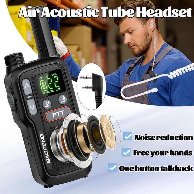 Alt view image 4 of 7 - Walkie Talkies Long Range for Adults,Rechargeable FRS Walkie Talkies with Earpiece 2 Way Radio NOAA Walky Talky with Flashlight VOX 1500mAh Battery USB-C Charger for Camping Hunting Cruise Ship,2Pack