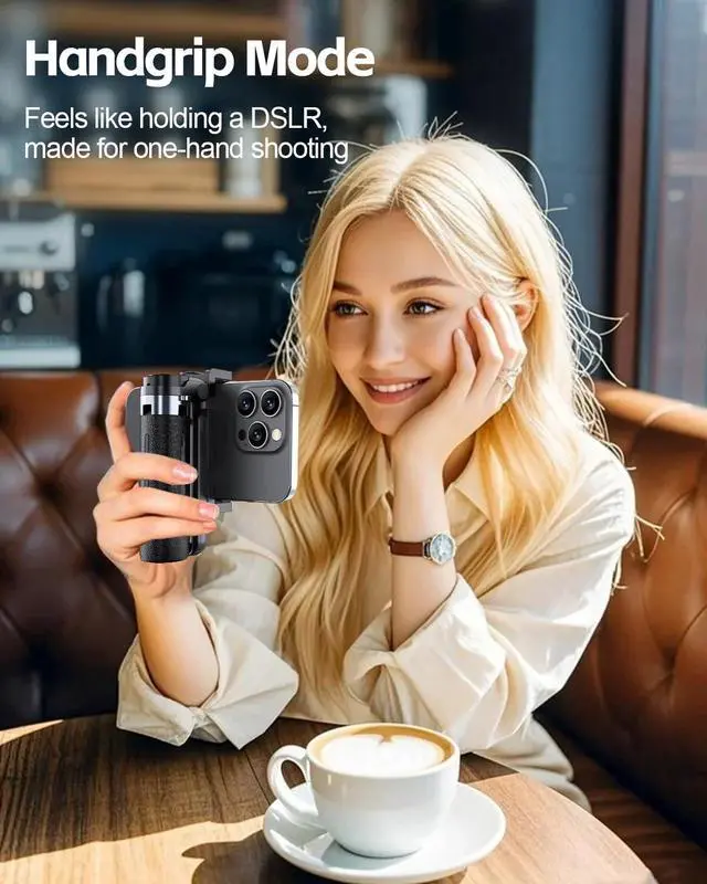 Alt view image 2 of 6 - Mini Selfie Stick Tripod with Rechargeable Remote Pocket-Size Travel Phone Stand w/Hook, 360° Rotating Holder, Lightweight Tripod for iPhone/Android, Vlogging, TikTok & Live Streaming