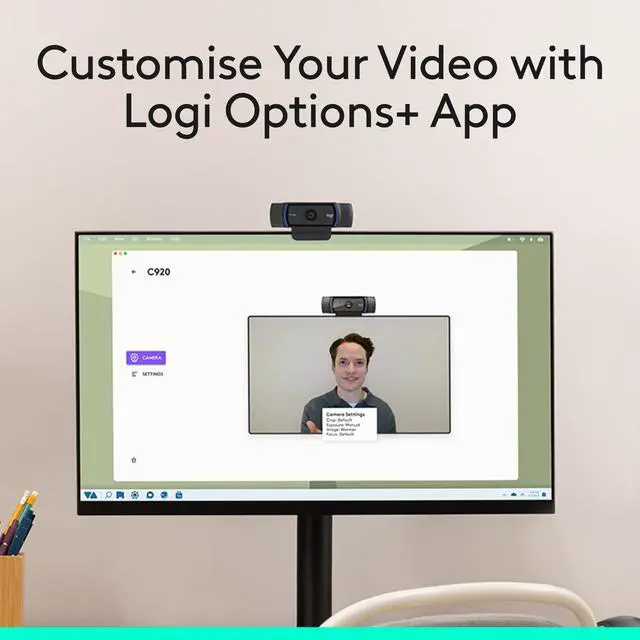 Alt view image 6 of 7 - Logitech C920x HD Pro PC Webcam, Full HD 1080p/30fps Video, Clear Audio, HD Light Correction, Works with Microsoft Teams, Google Meet, Zoom, Nintendo Switch 2s New GameChat Mode, Mac/Tablet- Black