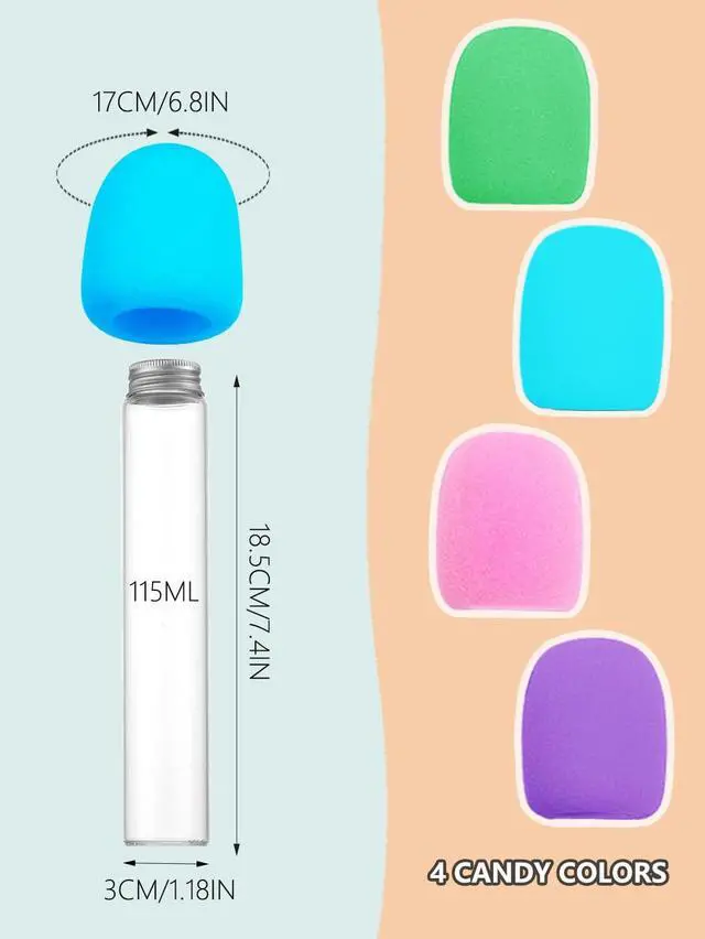 Alt view image 2 of 4 - Microphone Candy Tubes Colorful Fake Prop Microphone Plastic Microphone Shape Candy Tube (16)