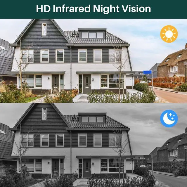 Alt view image 3 of 7 - HD Video Doorbell Wireless, 2.4Ghz WiFi Doorbell Camera Indoor Chime,Two-Way Audio, IP66 Weather Resistance, IR Night Vision, AI Human Detection (1080P)