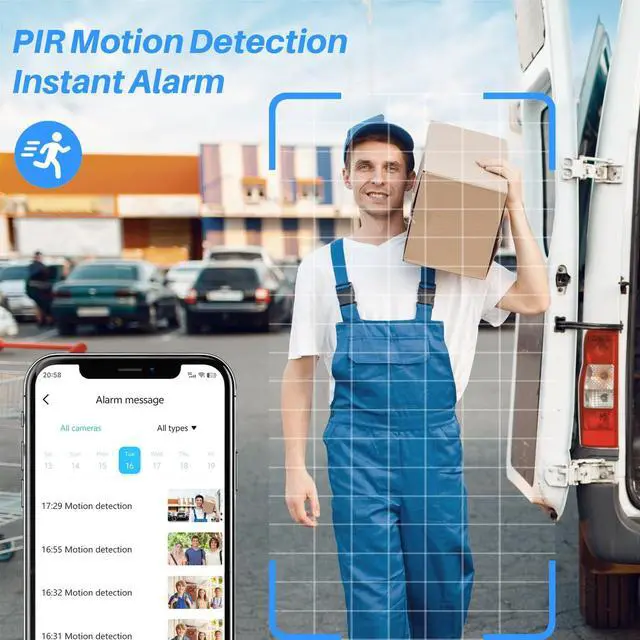 Alt view image 4 of 7 - HD Video Doorbell Wireless, 2.4Ghz WiFi Doorbell Camera Indoor Chime,Two-Way Audio, IP66 Weather Resistance, IR Night Vision, AI Human Detection (1080P)