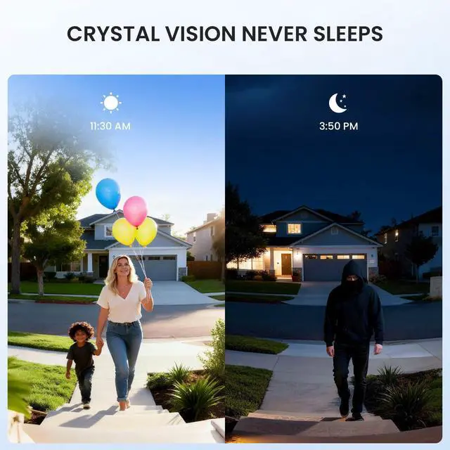 Alt view image 3 of 7 - 2K Wireless Doorbell Camera No Subscription with 145° Adjustable Angle Mount, Smart Video Doorbell with Chime, Motion Detection, 2-Way Talk Voice Changer, Works with Alexa, Only 2.4Ghz WiFi