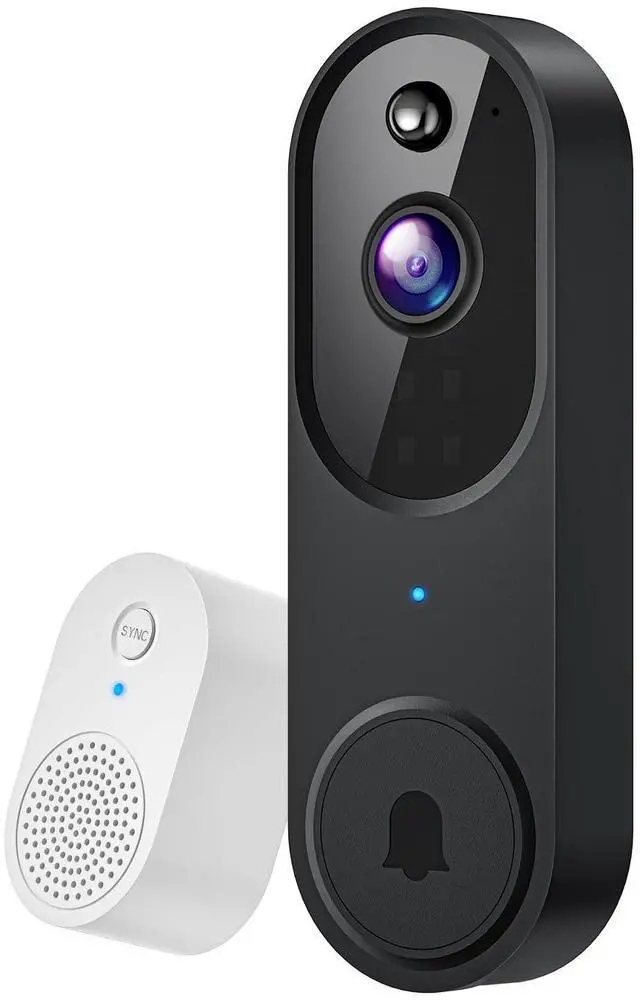 Main image of 1080P Wireless Video Doorbell Camera, Night Vision, Cloud Storage (Sold Separately), 2.4GHz Wi-Fi Only, Smart AI Human Detection, Real-Time Alert, 2-Way Audio, Battery Powered
