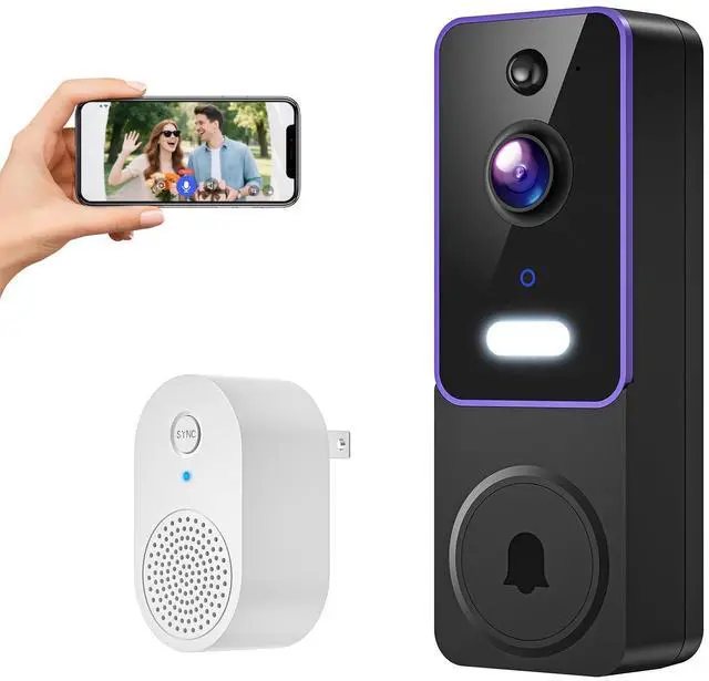 Main image of 1080p Wireless Wi-Fi Video Doorbell Camera with AI Motion Detection, Two Way Audio and Night Vision, Cloud Storage, Battery Powered