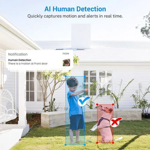 Alt view image 3 of 6 - 1080p Wireless Video Doorbell Camera, Smart Outdoor Surveillance Cam, Live View, Cloud Storage, AI Human Detection, Instant Alerts, Night Vision, Two Way Audio, 2.4G WiFi Only