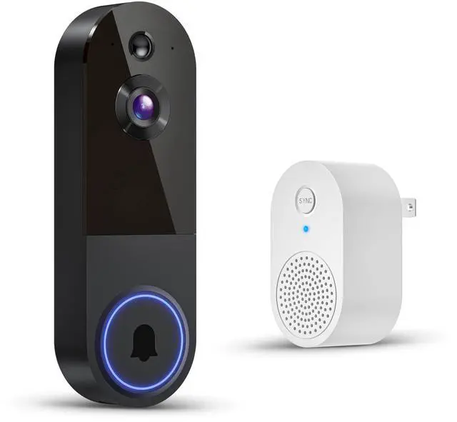 Main image of 1080p Wireless Wi-Fi Video Doorbell Camera with Night Vision, Two Way Audio, 2.4G WiFi Only, AI Motion Detection and Cloud Storage (Sold Separately)