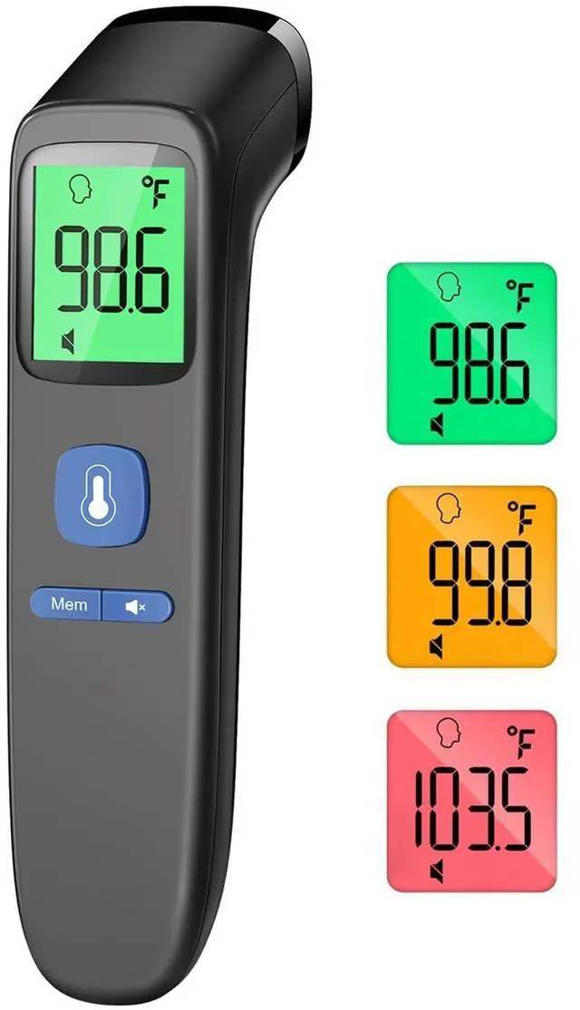 Main image of No-Touch Forehead Thermometer for Adults, Infrared Digital Baby Thermometer for Kids, Accurate Reading with Large Display, Mute Mode, Memory Recall, Fever Alarm