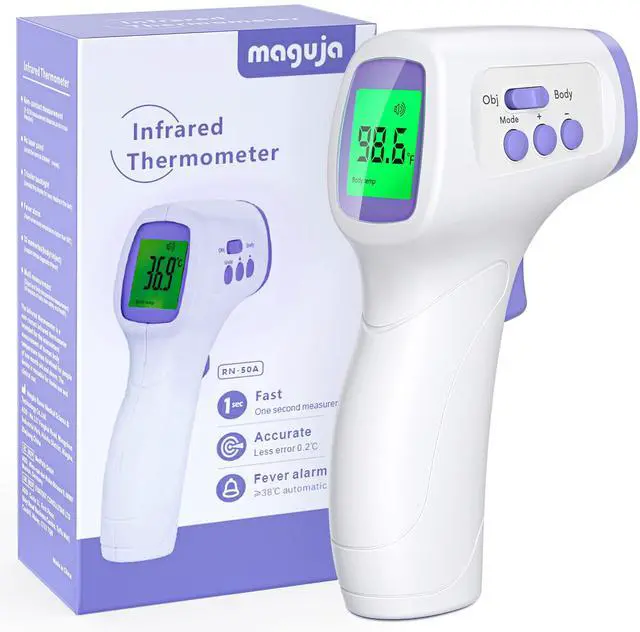 Main image of Thermometer for Adults and Kids Forehead Thermometer for Kids Digital Touchless Thermometer Infrared Forehead Thermometer with 3 in 1 LCD Display Fever Alarm and Memory Function