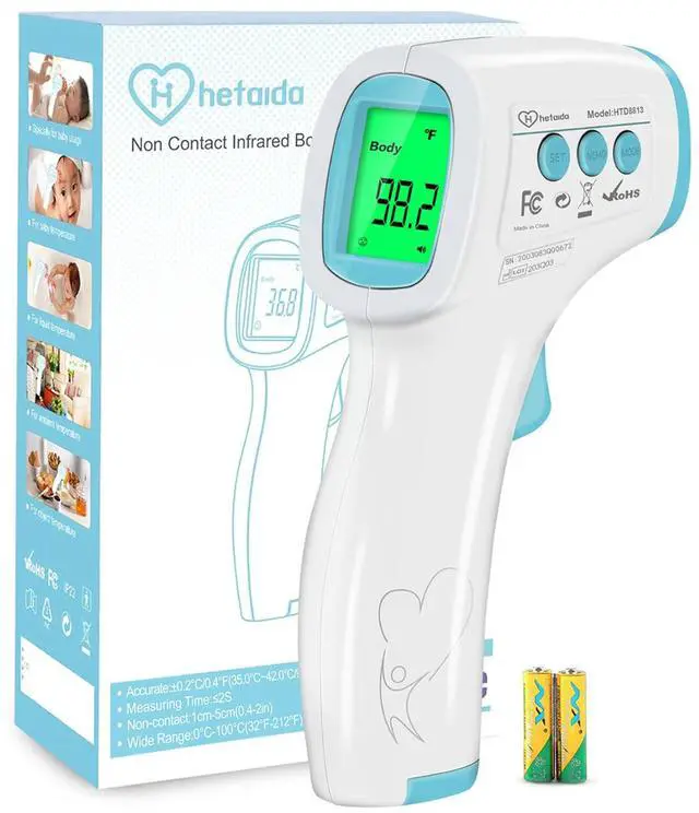 Main image of Digital Thermometer for Adults and Kids, No Touch Forehead Thermometer for Baby, 2 in 1 Body Surface Mode Infrared Thermometer with Fever Alarm and Instant Accuracy Readings