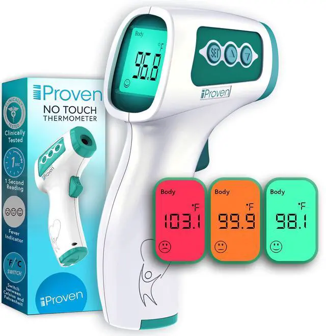 Main image of Infrared Forehead Thermometer for Adults and Infants, Touchless Thermometer, 1sec Instant Accurate Readings, 3 in 1 Including Fever Alarm, Silent & Memory Mode