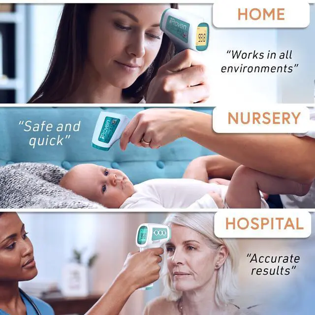 Alt view image 3 of 5 - Infrared Forehead Thermometer for Adults and Infants, Touchless Thermometer, 1sec Instant Accurate Readings, 3 in 1 Including Fever Alarm, Silent & Memory Mode