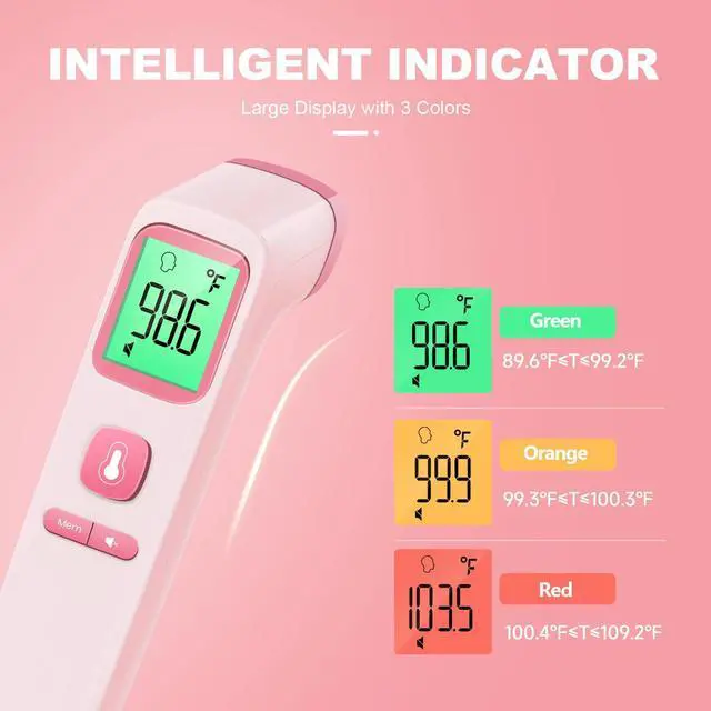 Alt view image 3 of 7 - No-Touch Thermometer for Adults and Kids, Digital Accurate Baby Thermometer with Fever Alarm, 1 Second Fast Result, Easy to use, 2 in 1 Mode