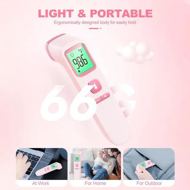 Alt view image 7 of 7 - No-Touch Thermometer for Adults and Kids, Digital Accurate Baby Thermometer with Fever Alarm, 1 Second Fast Result, Easy to use, 2 in 1 Mode