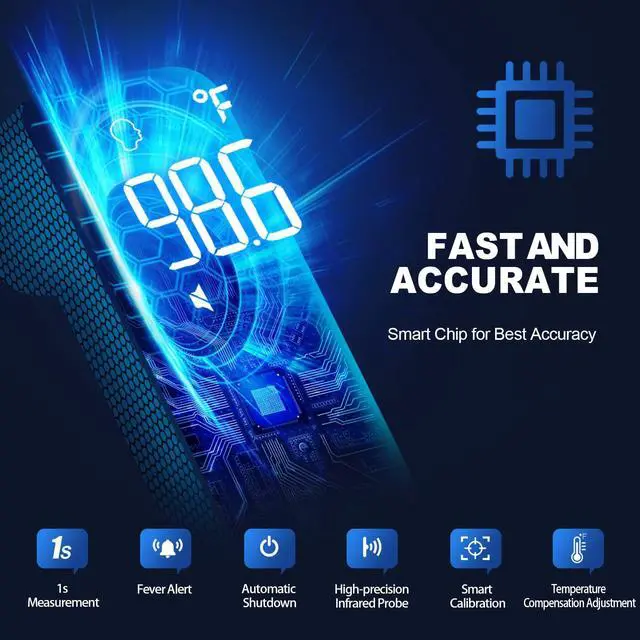 Alt view image 7 of 7 - No-Touch Thermometer for Adults and Kids, Digital Accurate Baby Thermometer with Fever Alarm, 1 Second Fast Result, Easy to use, 2 in 1 Mode