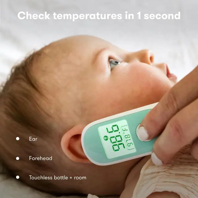 Alt view image 2 of 6 - Thermometer, 3-in-1 Infrared Thermometer for Ear, Forehead & Touchless, Fever Thermometer for Baby, Infants, Toddlers, Kids & Adults